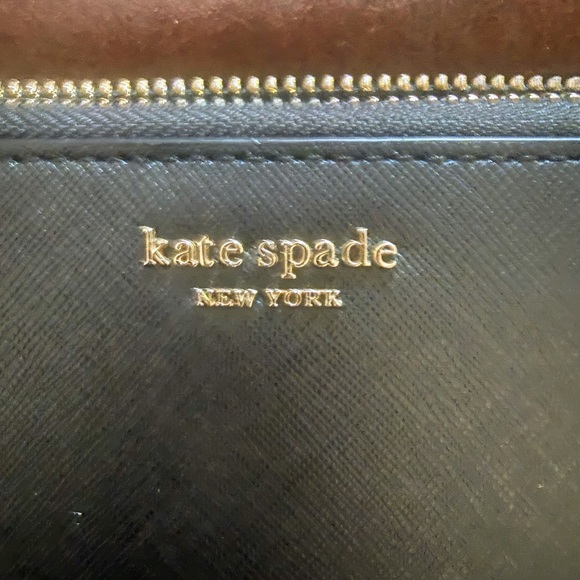 Kate Spade Black and Gold Wallet & Arctic water bottle iridescent - Picture 2 of 9